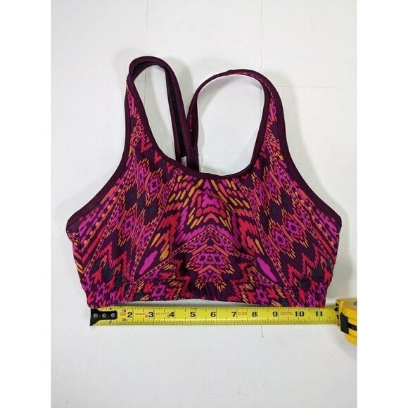 Athleta Cayo Coco Ready to Run Bikini Top Aztec Swim Bra Watermellon - Picture 8 of 11